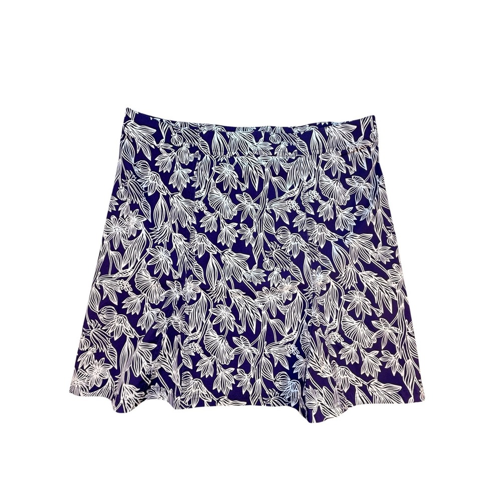 RipSkirt Hawaii Large Purple White Floral Botanical Wrap Skirt Quick Dry -2